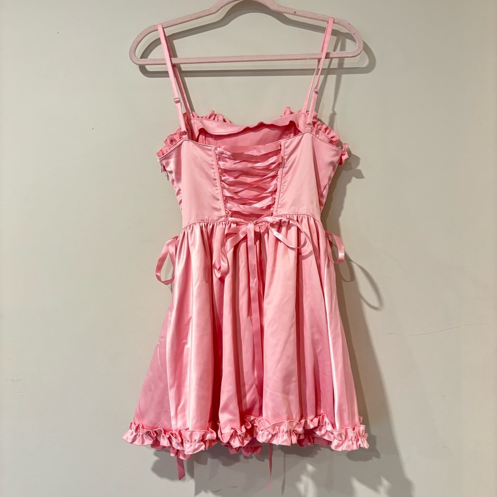 Sugar Thrillz pink Ruffle corset Mini Dress - Picture 2 of 6
